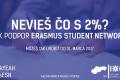 Nevieš, čo s 2% z dane? Tak podpor Erasmus Student Network! Budeme ti veľmi vďační.